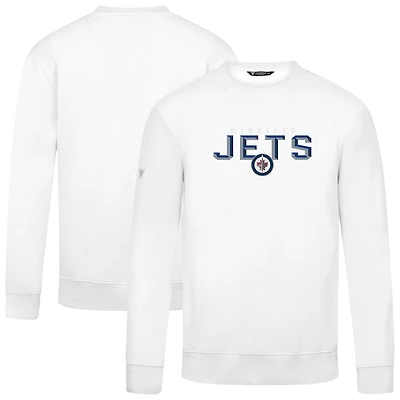 Men's Levelwear White Winnipeg Jets Zane Carve Pullover Sweatshirt