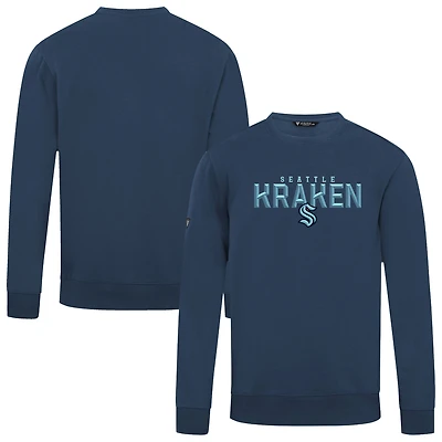 Men's Levelwear Navy Seattle Kraken Zane Carve Pullover Sweatshirt