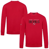 Men's Levelwear Red New Jersey Devils Zane Carve Pullover Sweatshirt