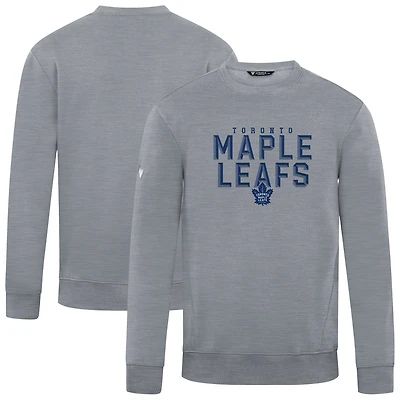 Men's Levelwear Gray Toronto Maple Leafs Zane Carve Pullover Sweatshirt