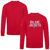 Men's Levelwear Red Columbus Blue Jackets Zane Carve Pullover Sweatshirt
