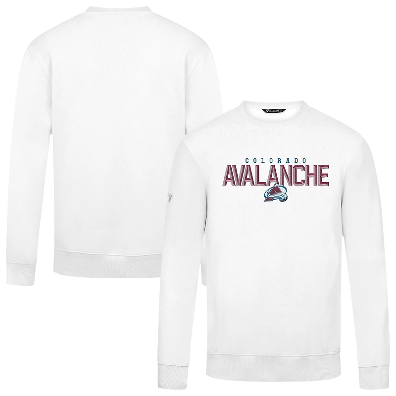 Men's Levelwear White Colorado Avalanche Zane Carve Pullover Sweatshirt