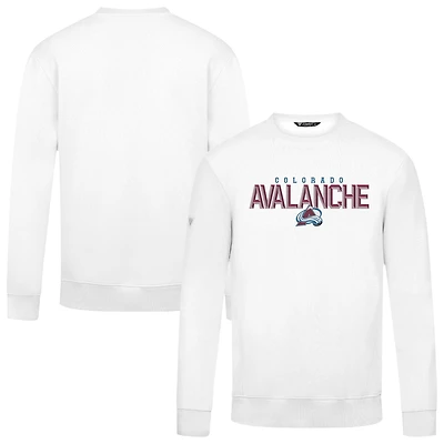 Men's Levelwear White Colorado Avalanche Zane Carve Pullover Sweatshirt