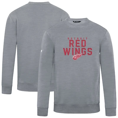 Men's Levelwear Gray Detroit Red Wings Zane Carve Pullover Sweatshirt