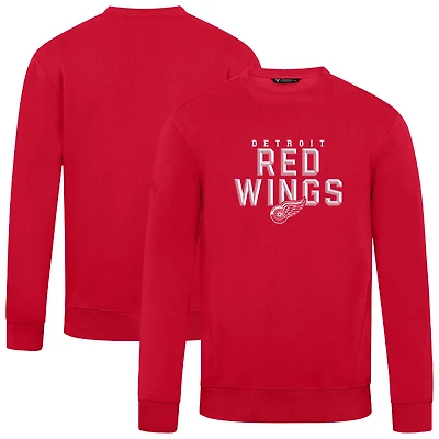 Men's Levelwear Red Detroit Wings Zane Carve Pullover Sweatshirt