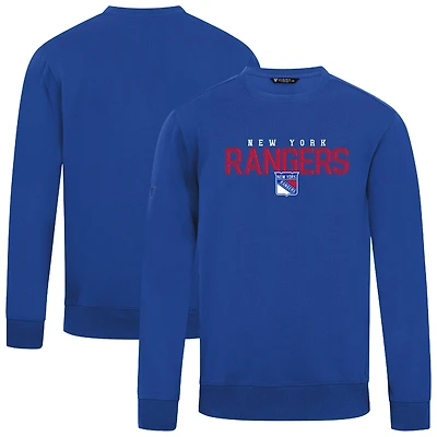 Men's Levelwear Royal New York Rangers Zane Carve Pullover Sweatshirt