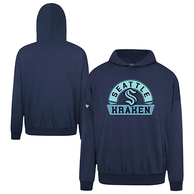 Men's Levelwear Navy Seattle Kraken Contact Banner Arch Pullover Hoodie