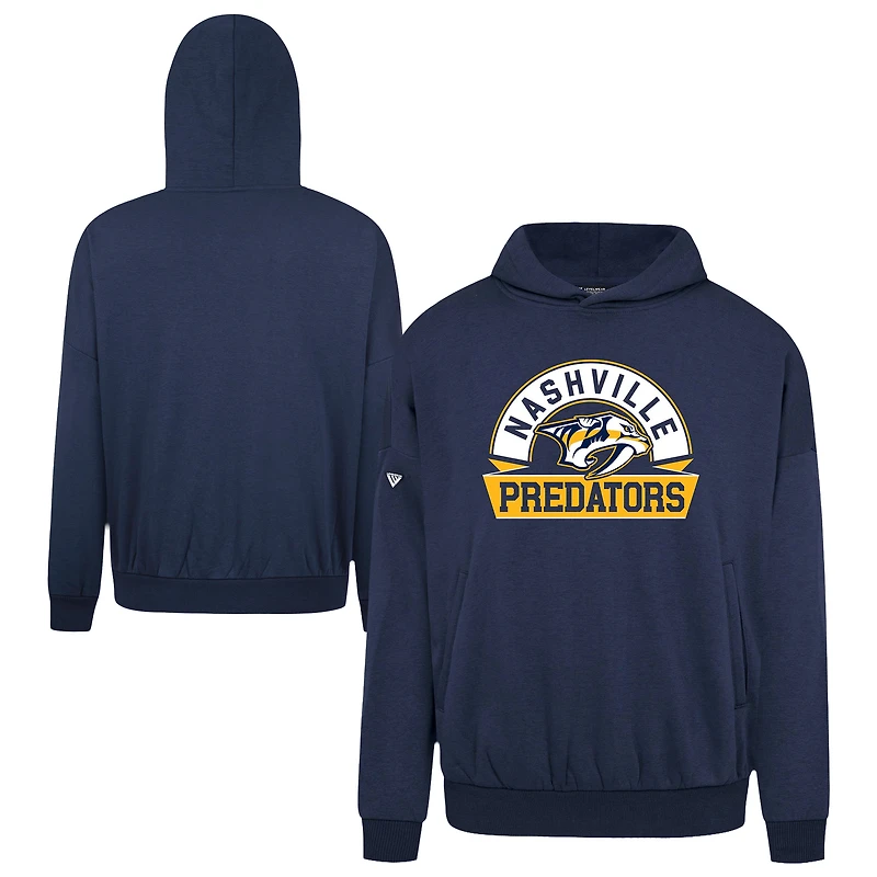 Men's Levelwear Navy Nashville Predators Contact Banner Arch Pullover Hoodie
