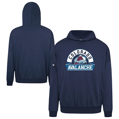 Men's Levelwear Navy Colorado Avalanche Contact Banner Arch Pullover Hoodie