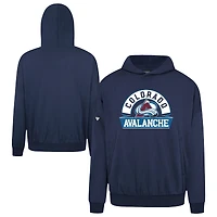 Men's Levelwear Navy Colorado Avalanche Contact Banner Arch Pullover Hoodie