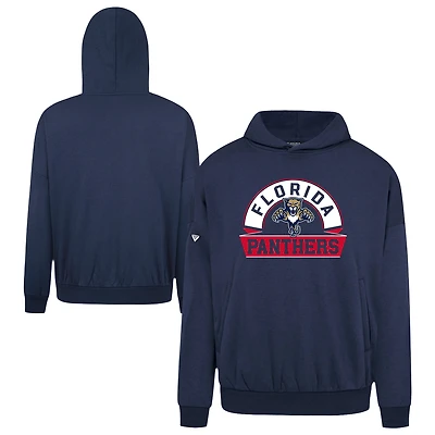 Men's Levelwear Navy Florida Panthers Contact Banner Arch Pullover Hoodie