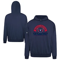 Men's Levelwear Navy Washington Capitals Contact Banner Arch Pullover Hoodie