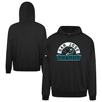 Men's Levelwear Black San Jose Sharks Contact Banner Arch Pullover Hoodie