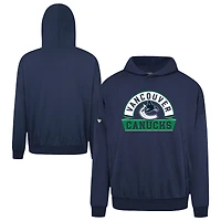 Men's Levelwear Navy Vancouver Canucks Contact Banner Arch Pullover Hoodie