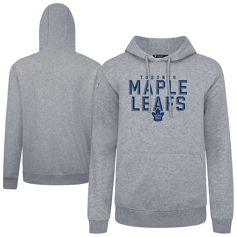 Men's Levelwear Gray Toronto Maple Leafs Podium Carve Pullover Hoodie
