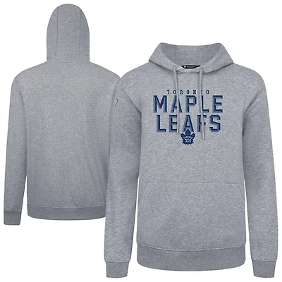 Men's Levelwear Gray Toronto Maple Leafs Podium Carve Pullover Hoodie