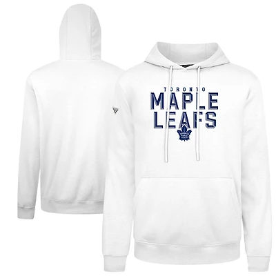 Men's Levelwear White Toronto Maple Leafs Podium Carve Pullover Hoodie