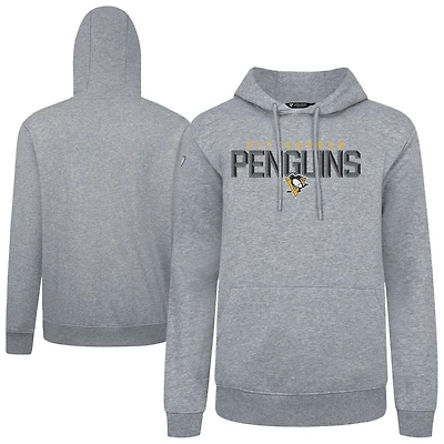 Men's Levelwear Gray Pittsburgh Penguins Podium Carve Pullover Hoodie