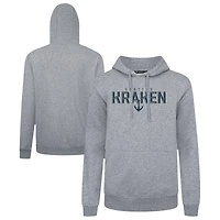 Men's Levelwear Gray Seattle Kraken Podium Carve Pullover Hoodie