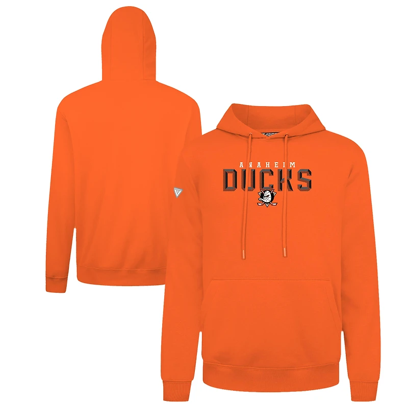 Men's Levelwear Anaheim Ducks Podium Carve Pullover Hoodie