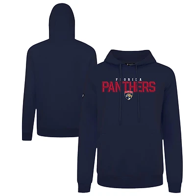 Men's Levelwear Navy Florida Panthers Podium Carve Pullover Hoodie