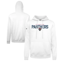 Men's Levelwear White Florida Panthers Podium Carve Pullover Hoodie