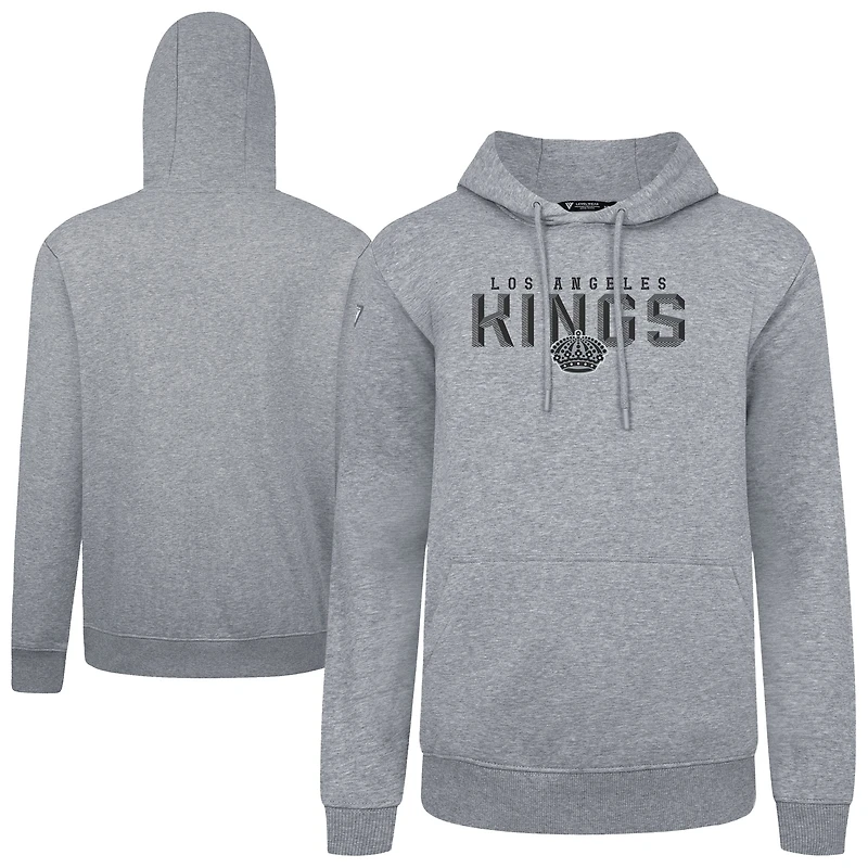 Men's Levelwear Gray Los Angeles Kings Podium Carve Pullover Hoodie