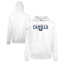 Men's Levelwear White Washington Capitals Podium Carve Pullover Hoodie