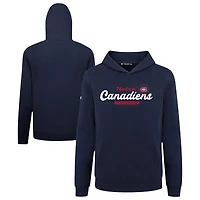 Youth Levelwear Navy Montreal Canadiens Podium Monument Pullover Hoodie