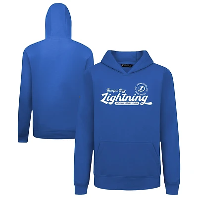 Youth Levelwear Royal Tampa Bay Lightning Podium Monument Pullover Hoodie