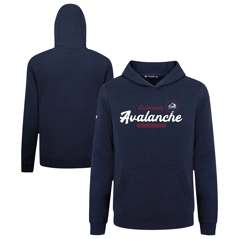 Youth Levelwear Navy Colorado Avalanche Podium Monument Pullover Hoodie