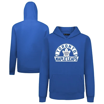 Youth Levelwear Royal Toronto Maple Leafs Podium Banner Arch Pullover Hoodie
