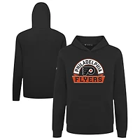 Youth Levelwear Black Philadelphia Flyers Podium Banner Arch Pullover Hoodie