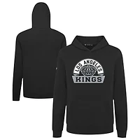 Youth Levelwear Black Los Angeles Kings Podium Banner Arch Pullover Hoodie