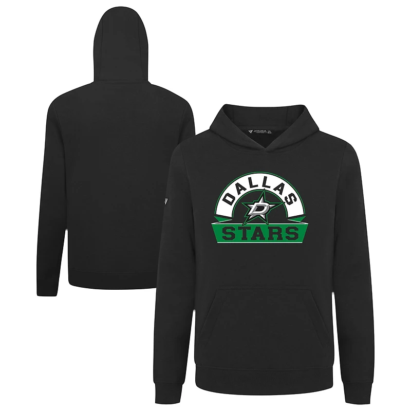 Youth Levelwear Black Dallas Stars Podium Banner Arch Pullover Hoodie