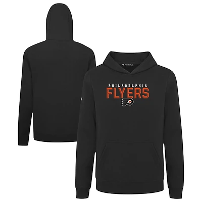 Youth Levelwear Black Philadelphia Flyers Podium Carve Pullover Hoodie