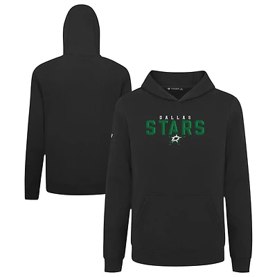 Youth Levelwear Black Dallas Stars Podium Carve Pullover Hoodie