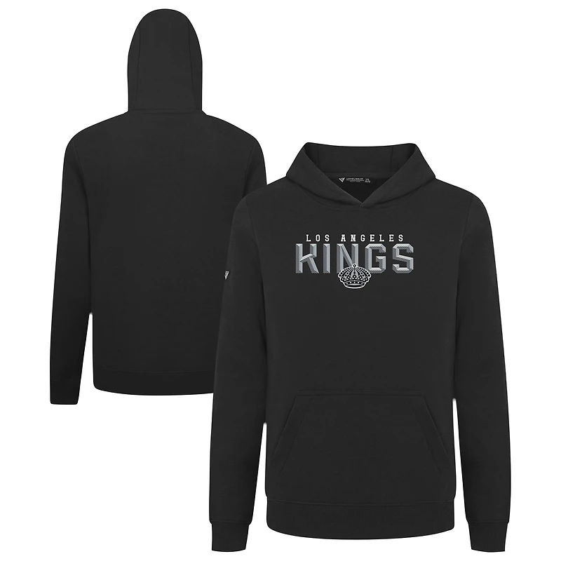 Youth Levelwear Black Los Angeles Kings Podium Carve Pullover Hoodie