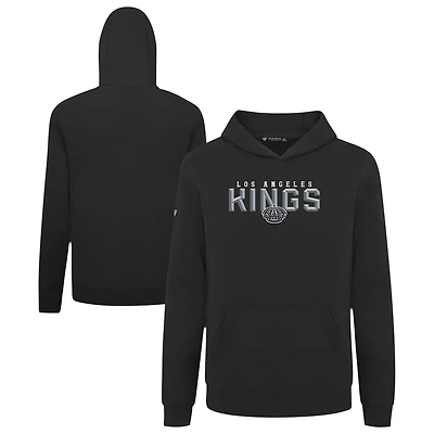 Youth Levelwear Black Los Angeles Kings Podium Carve Pullover Hoodie