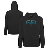 Youth Levelwear Black San Jose Sharks Podium Carve Pullover Hoodie
