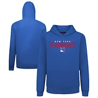 Youth Levelwear Royal New York Rangers Podium Carve Pullover Hoodie
