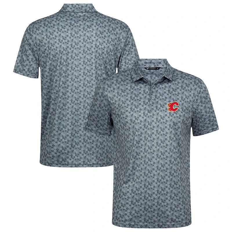 Men's Levelwear Gray Calgary Flames Frost Polo