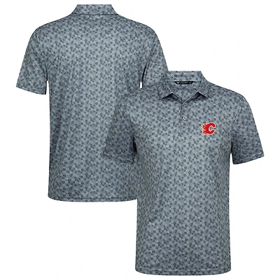 Men's Levelwear Gray Calgary Flames Frost Polo