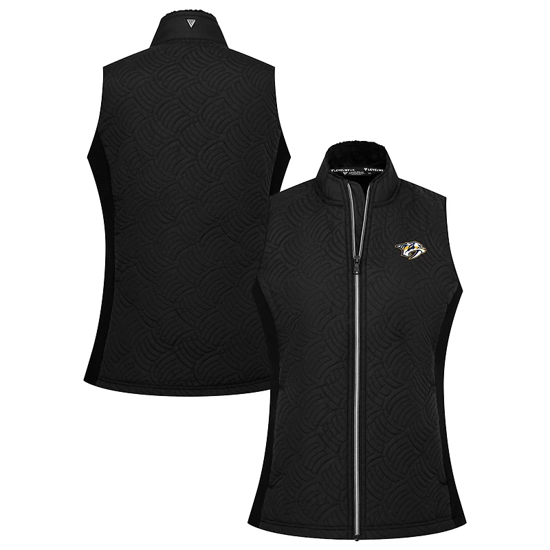 Women's Levelwear Black Nashville Predators Sandra Full-Zip Vest