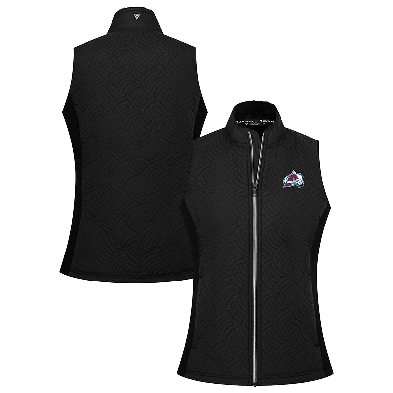 Women's Levelwear Black Colorado Avalanche Sandra Full-Zip Vest