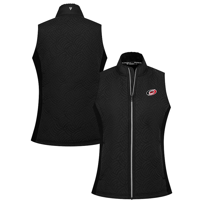 Women's Levelwear Black Carolina Hurricanes Sandra Full-Zip Vest