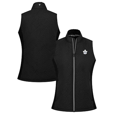 Women's Levelwear Black Toronto Maple Leafs Sandra Full-Zip Vest