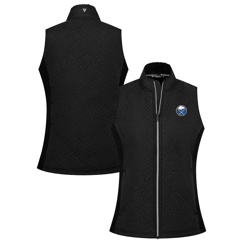 Women's Levelwear Black Buffalo Sabres Sandra Full-Zip Vest