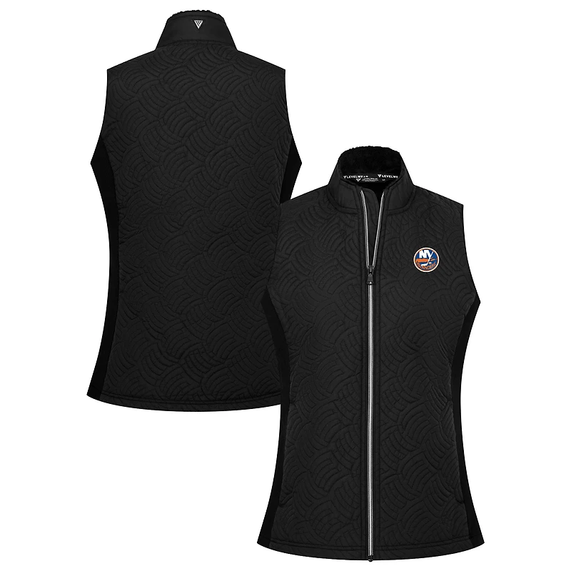Women's Levelwear Black New York Islanders Sandra Full-Zip Vest