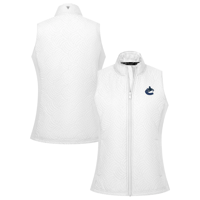 Women's Levelwear White Vancouver Canucks Sandra Full-Zip Vest